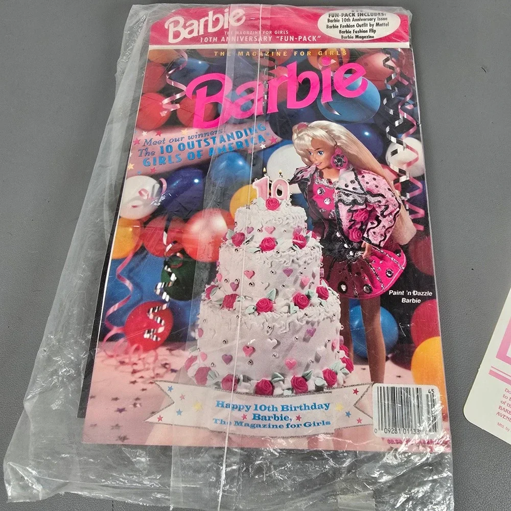 Vintage 1991 Barbie Doll Magazine 10th Anniversary Fun-Pack Sun Beach Outfit